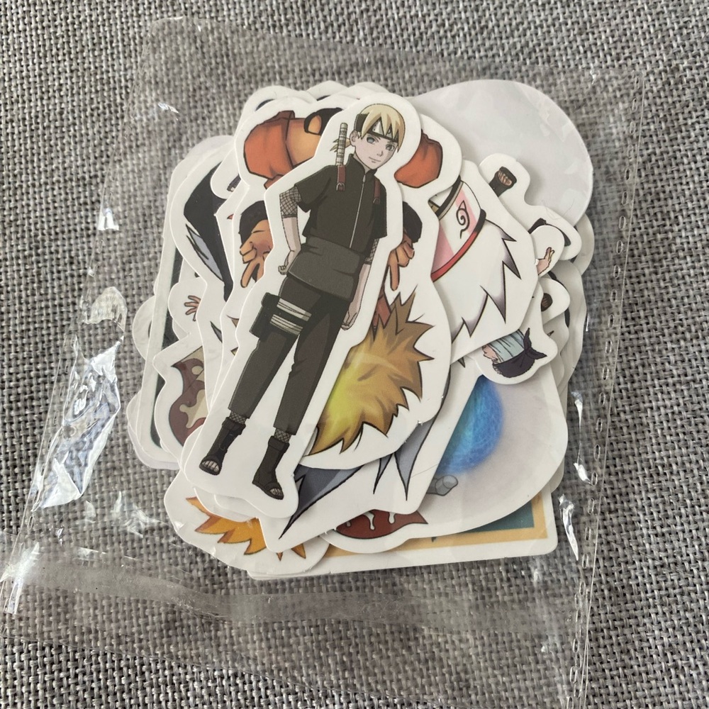 Naruto waterproof stickers. Package of 50.